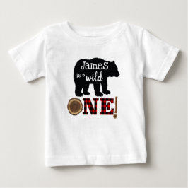 Para Bebê Primeira camiseta do Aniversário Lumberjack