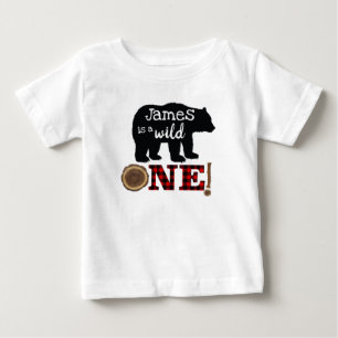 Para Bebê Primeira camiseta do Aniversário Lumberjack