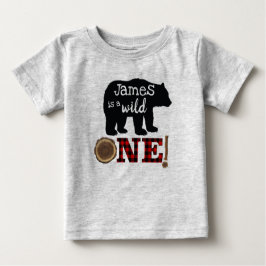 Para Bebê Primeira camiseta do Aniversário Lumberjack
