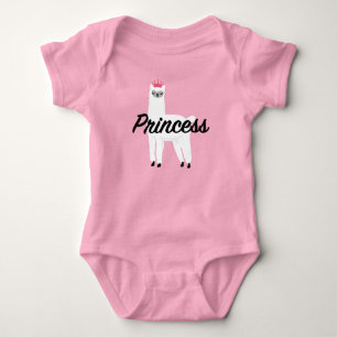 Para Bebê Princess Lama Design - Body Bodysuit de Jersey par