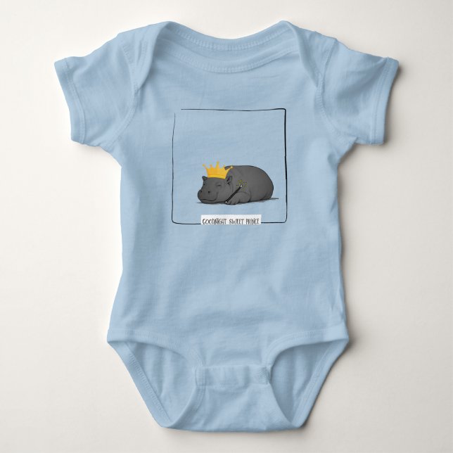 Para Bebê Pygmy Hippo Baby Body Suit (Frente)