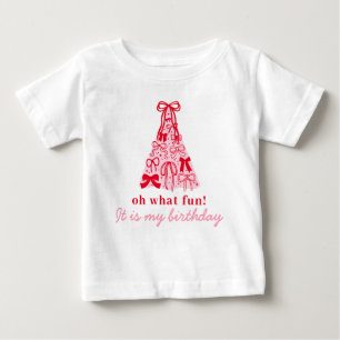 Para Bebê Que Diversão É Meu Aniversário Camiseta Menina