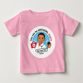 Para Bebê Quero ser uma camiseta Doutor - Baby Aspire
