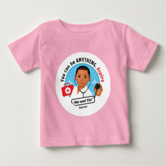 Para Bebê Quero ser uma camiseta Doutor - Baby Aspire