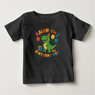 Para Bebê RAWR! Eu tenho 2 anos – Camiseta de Aniversário de