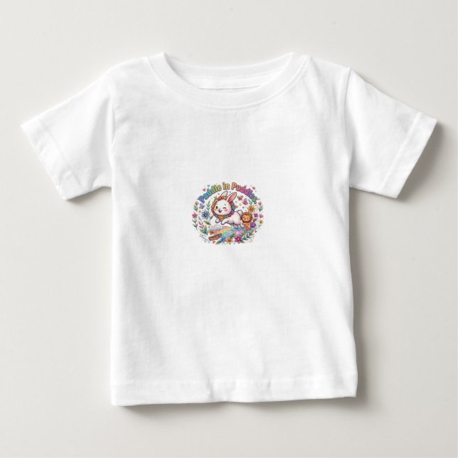 Para Bebê Remar em Poças, Camiseta (Frente)