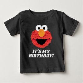 Para Bebê Rua Sésamo | Elmo É a minha camiseta de aniversári