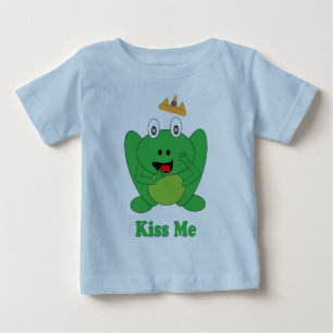Para Bebê Sapo Bonito Diz "Beije-me" Camiseta de Contato de