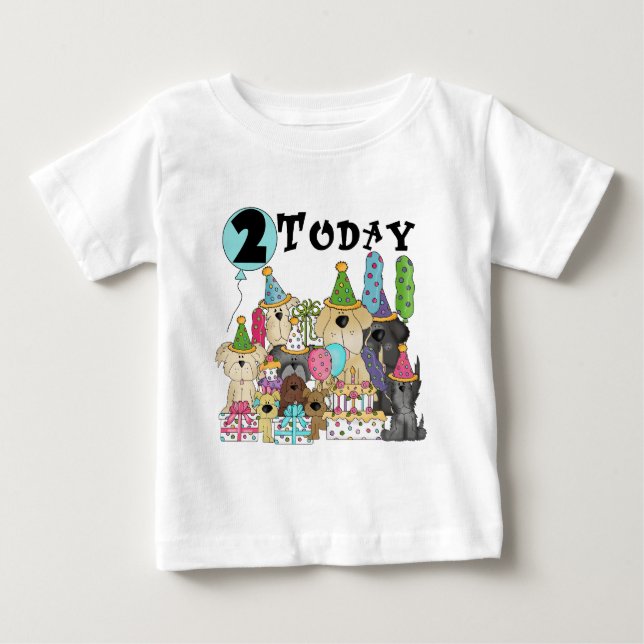 Para Bebê Segundos aniversários e presentes de Camiseta (Frente)