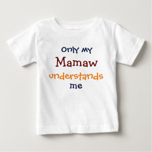 Para Bebê Só a minha mama entende a camiseta da minha crianç