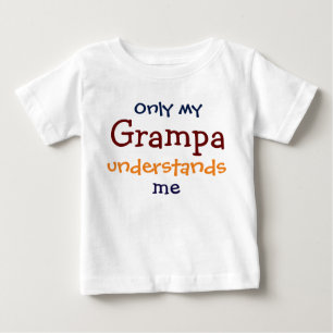 Para Bebê Só o meu avô entende a camiseta do meu filho