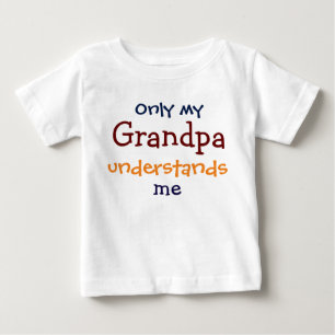 Para Bebê Só o meu avô entende a camiseta do meu filho