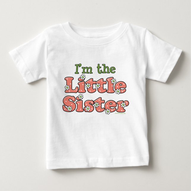 Para Bebê Sou a camiseta da Irmãozinha de Leve Longa (Frente)