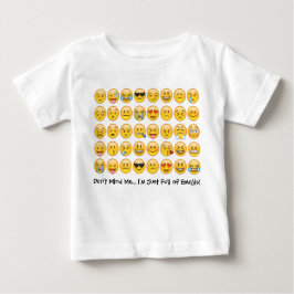 Para Bebê Sou Cheio de Emojis. . . Toddler Emoji Camiseta