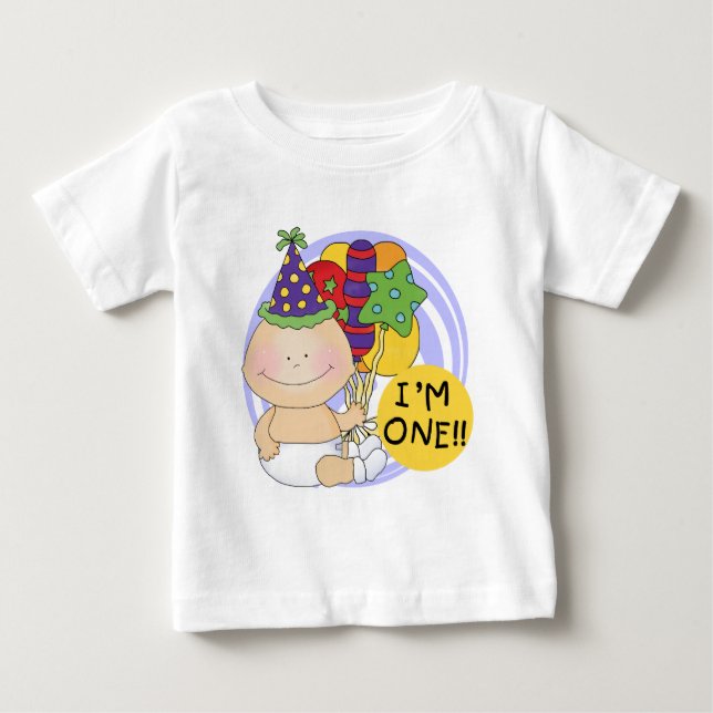 Para Bebê Sou um Camiseta de aniversário e presentes (Frente)