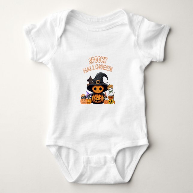 Para Bebê Spooky Halloween body bébé  (Frente)