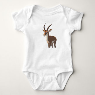 Para Bebê Stylized Springbok Antelope Full Body Illustration