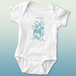 Para Bebê Sueco Dala Horse Green Tiny Viking Baby Body
