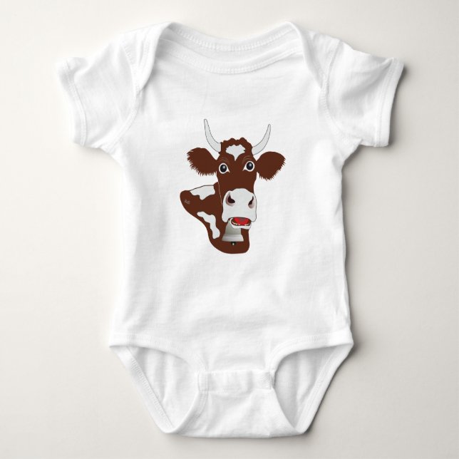 Para Bebê süsse simmenthaler Kuh Baby Body (Frente)