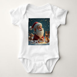Para Bebê T-shirt body Christmas
