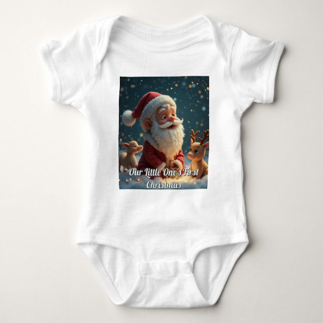 Para Bebê T-shirt body Christmas (Frente)