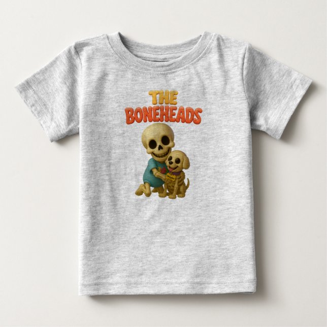 Para Bebê The Boneheads™ Baby e Waggles — Camiseta (Frente)