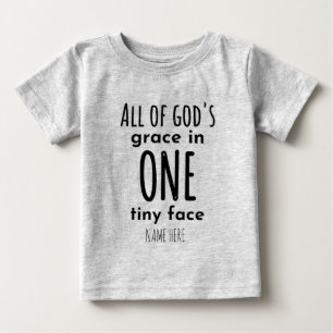 Para Bebê Toda a graça de Deus em uma pequena camiseta