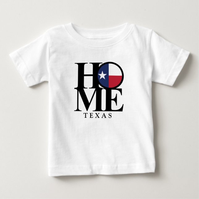 Para Bebê Toddler HOME Camiseta do Texas (Frente)