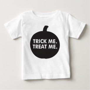 Para Bebê Trick Me Tratar, Camiseta Negra Negra