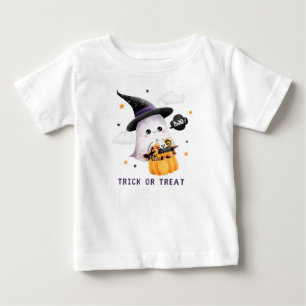 Para Bebê Trick or treat baby Camiseta