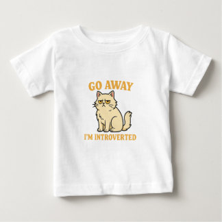 Para Bebê Vá Embora, Sou Introvertido – Camiseta de Gato Eng