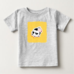 Para Bebê vaca engraçada, camiseta