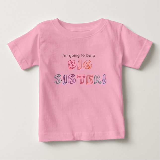 Para Bebê Vou ser uma IRMÃ GRANDE! Camiseta (Frente)