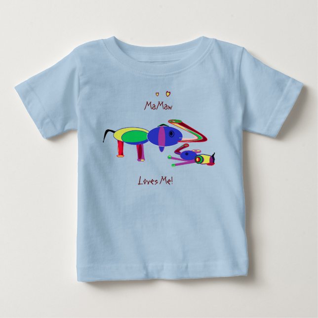 Para Bebê Vovó Divertida - Camiseta (Frente)