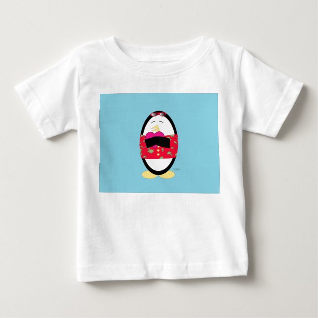 Para Bebê Waddles compartilha a camiseta do amor (Frente)