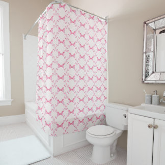 Para Box Arco Bebê Trellis Rosa Bella Chá Cortina de Fita