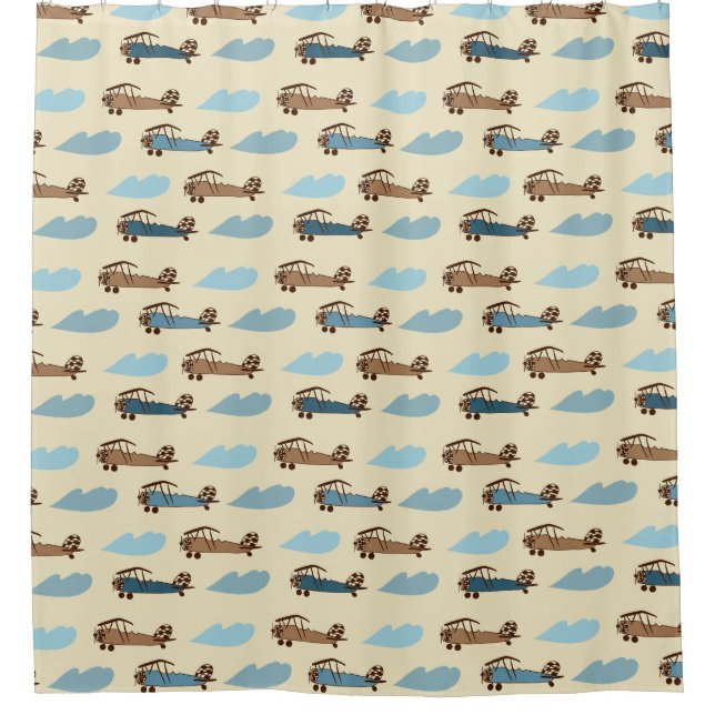 Para Box Avião de Brinquedo com Cortina de chá (Frente)