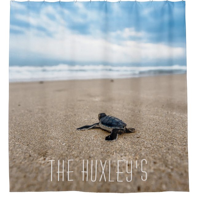 Para Box Bebê Mar Tartaruga chá cortina (Frente)