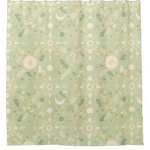 Para Box Boho Floral Sage Chá Cortina