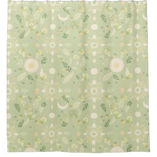 Para Box Boho Floral Sage Chá Cortina