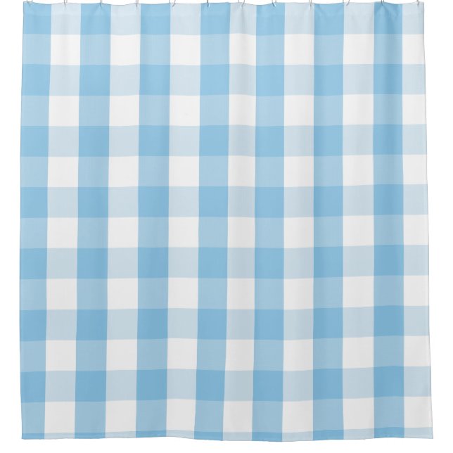 Para Box Buffalo Check Baby Blue Chá Cortina (Frente)