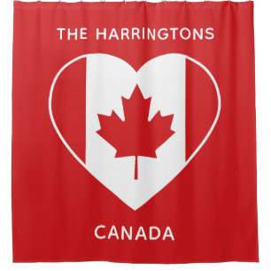 Para Box Canadá Amor Cortina de chá de Texto Personalizada