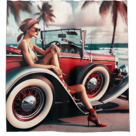 Para Box Carro clássico da cortina do chá