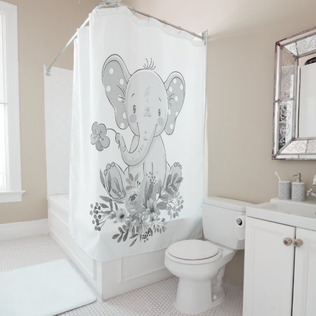 Para Box Chá Cortina Elefante Floral (In Situ)