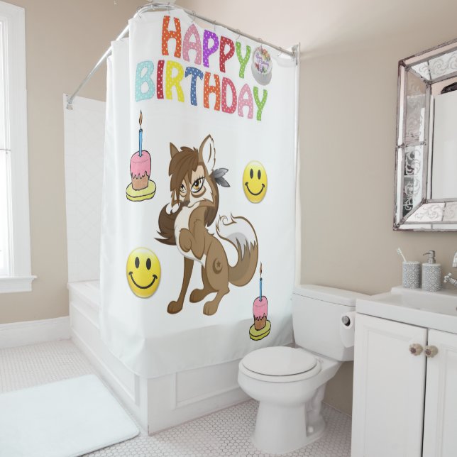 Para Box Chá Cortina Feliz Lobo de Aniversário (In Situ)