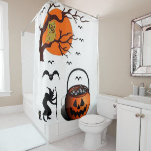 Para Box Chá cortina Halloween