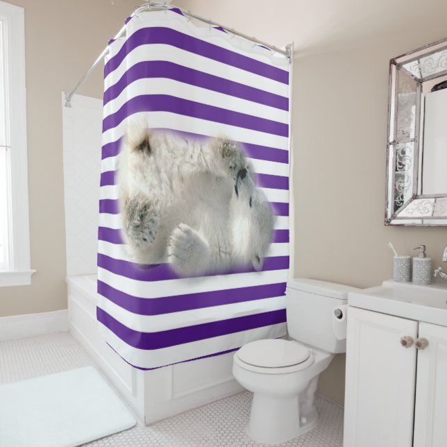 Para Box Chá Cortina Polar Urso Roxo (In Situ)
