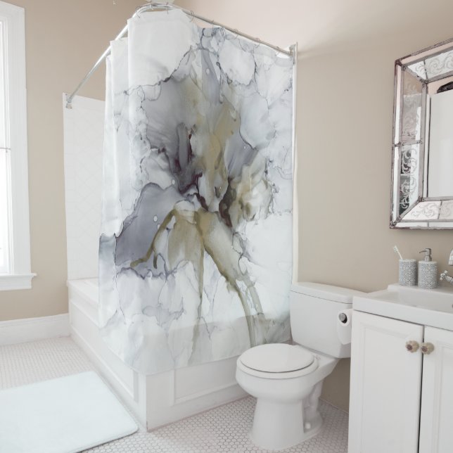 Para Box Cinzas de fumo, cortina de Chá preta e Dourada (In Situ)