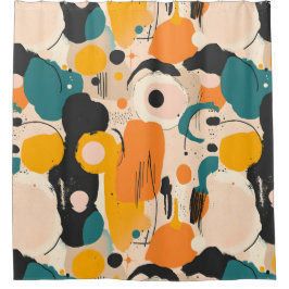 Para Box Cortina Abstrato Chá Colorida