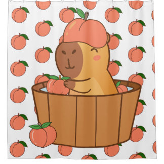 Para Box Cortina Capybara Peach - Cortina de Corte Animal